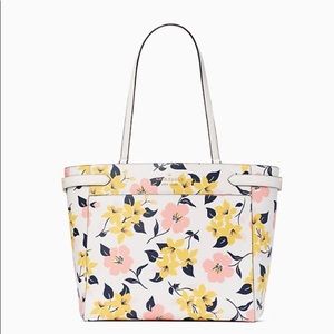 ♠️Kate Spade Lily Blooms Staci Saffiano Large Carryall Laptop Work Tote Bag NWT